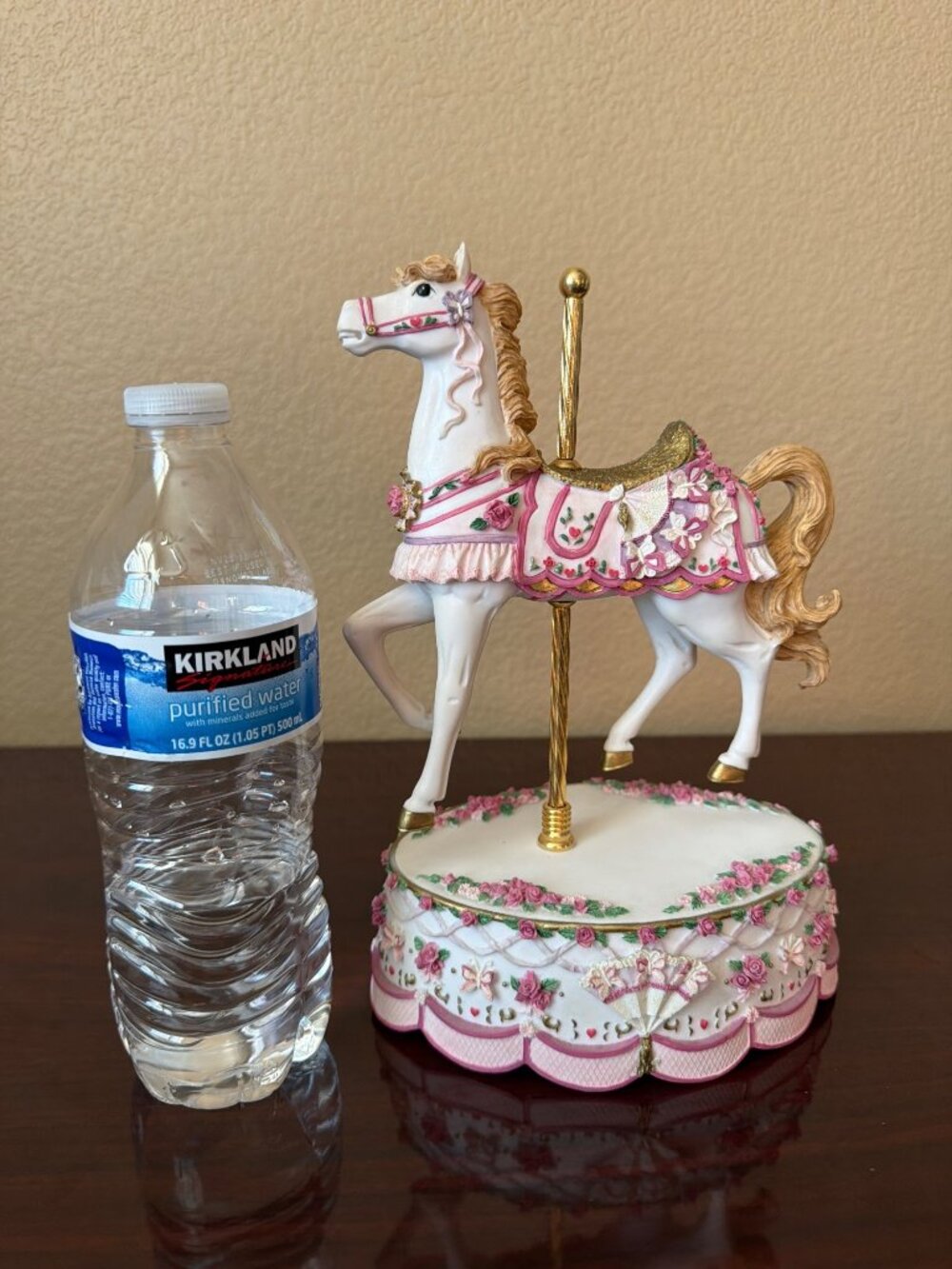 1996 San Francisco Music Box Carousel Horse Roses Butterflies All I Ask of You - Picture 6 of 15